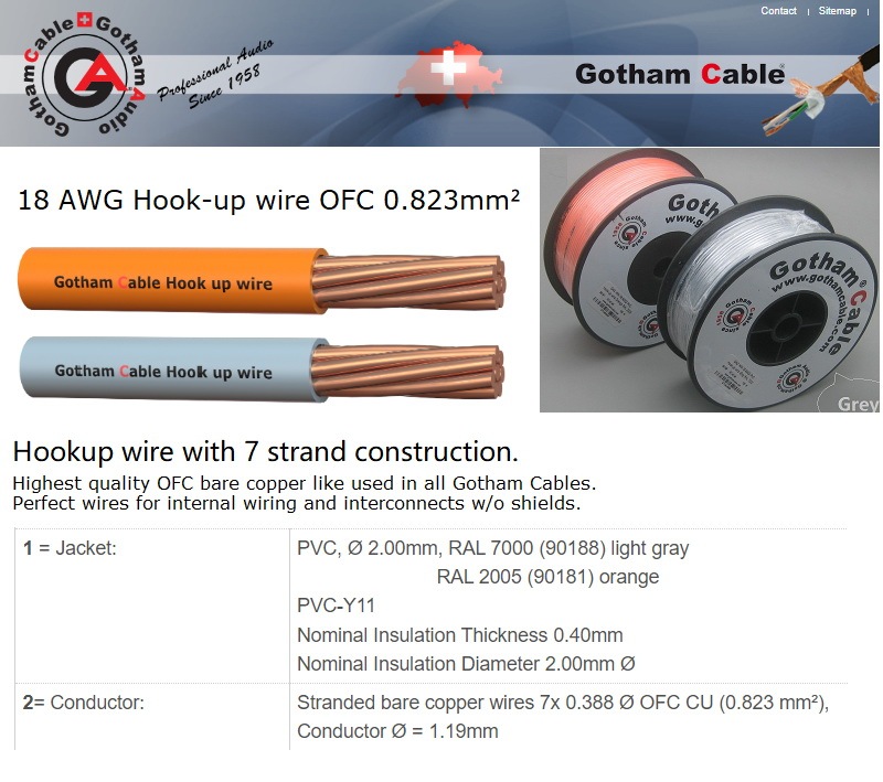 Psc-12 Hypex SMPS600-NC400 Power Supply Cable (Gotham OFC 18AWG)
