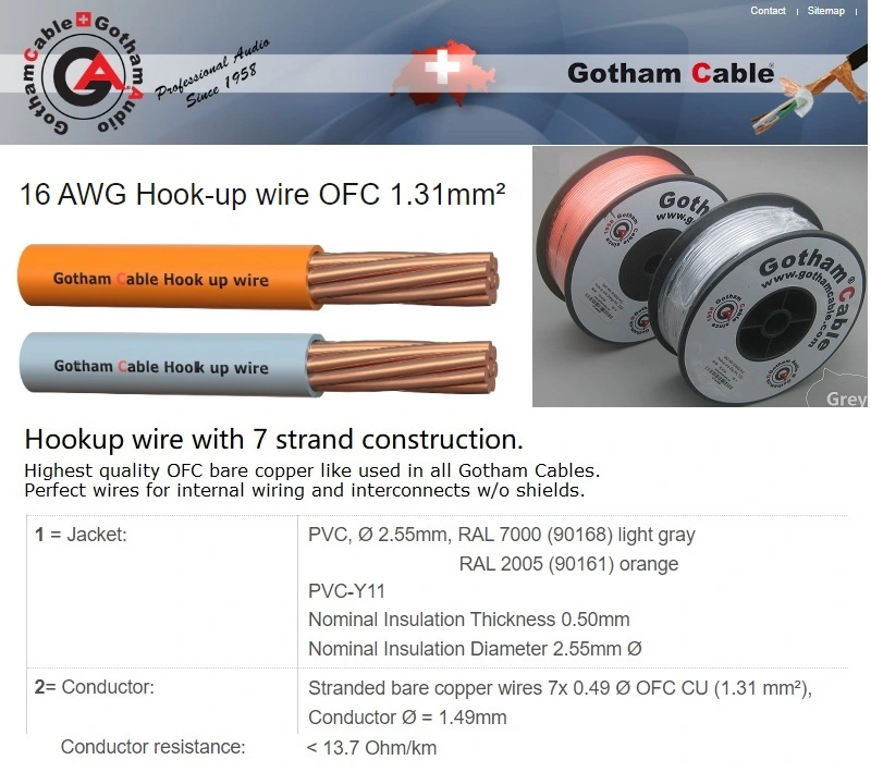 Psc-02 VHR-3N Power Supply Cable (Gotham OFC 16AWG)