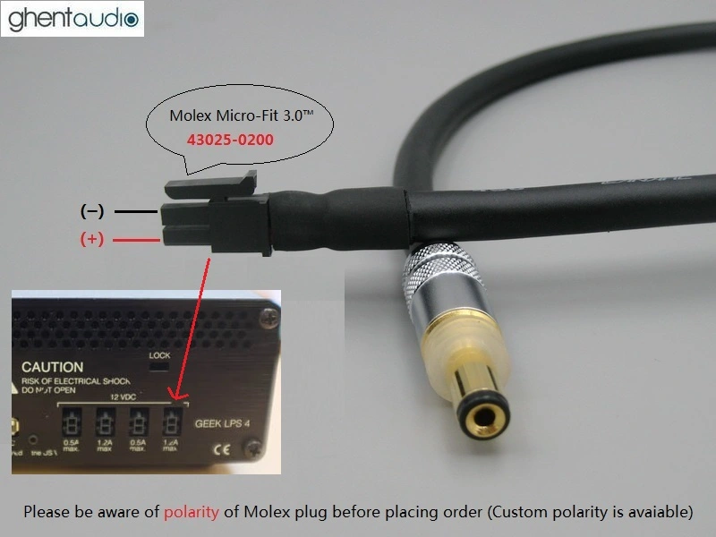 DC24---Molex-2P Star Quad DC cable for LH Labs GEEK LPS4