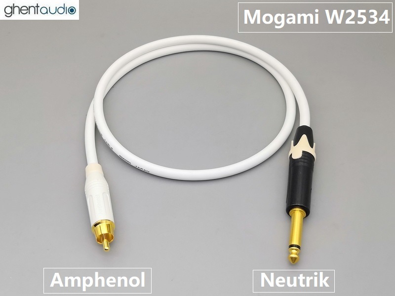 C07---6.35mm TS to RCA Mogami 2534 Cable (1pc)