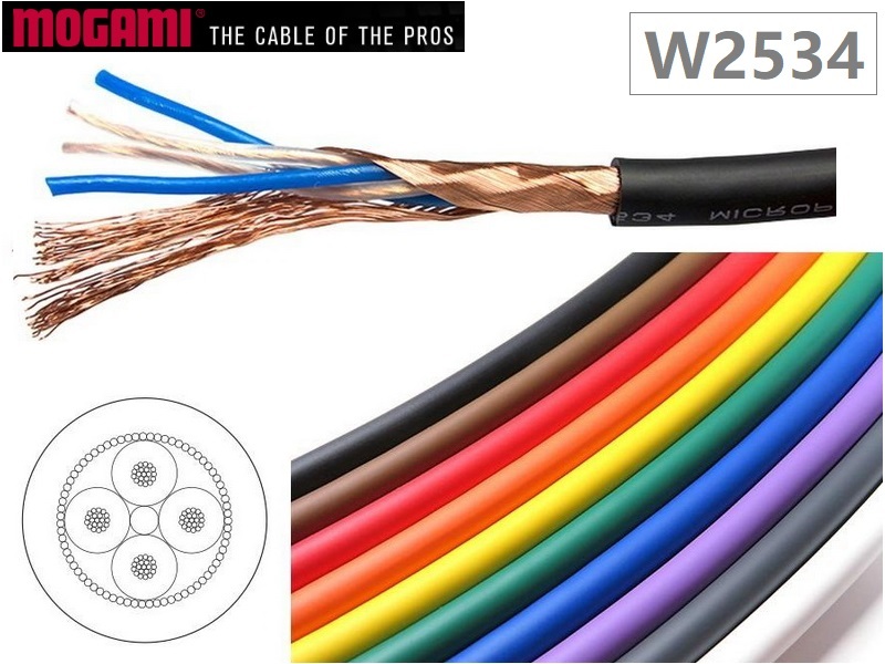 A21 --- Mogami 2534 & Amphenol ACPR colored RCA Cable (1pc)