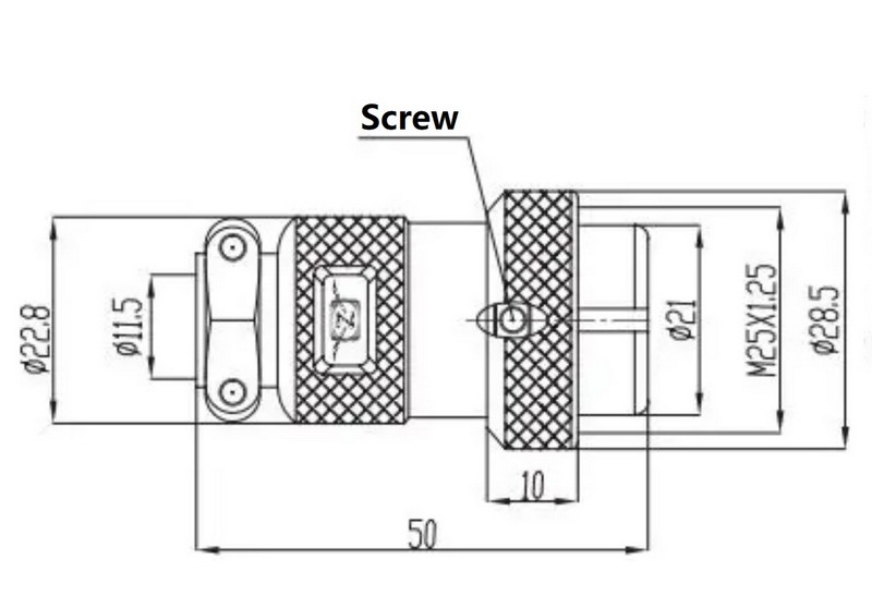 SINOCONTEC GX25-4 Female 4P Circular Connector for Farad Super 10