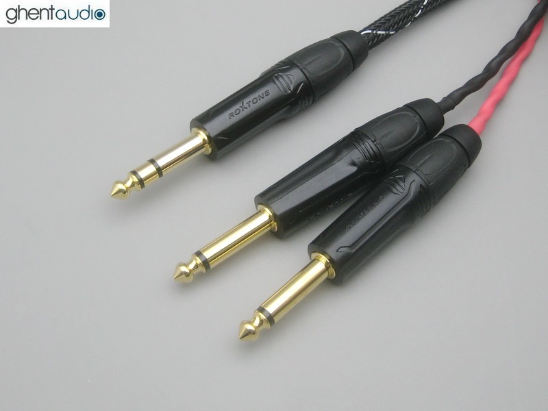 C09 --- 6.35mm TRS to TS(M+M) Canare L-4E6S Stereo Y-cable