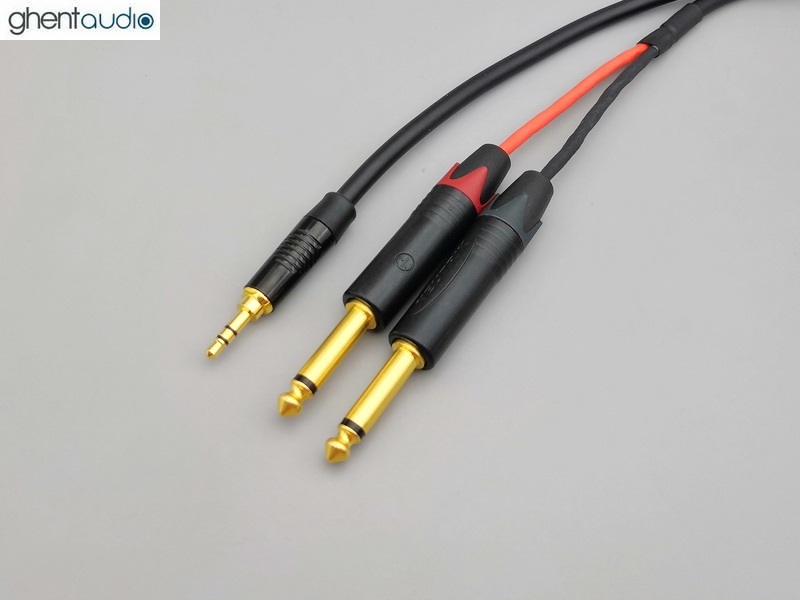 3.5mm TRS to 2 x 6.35 mm TS F/M Stereo Audio Instrument Cable