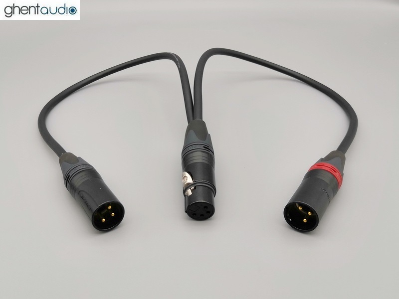 X11 --- Female-4P to 2 x Male-3P Mogami 2534 XLR Y-Cable