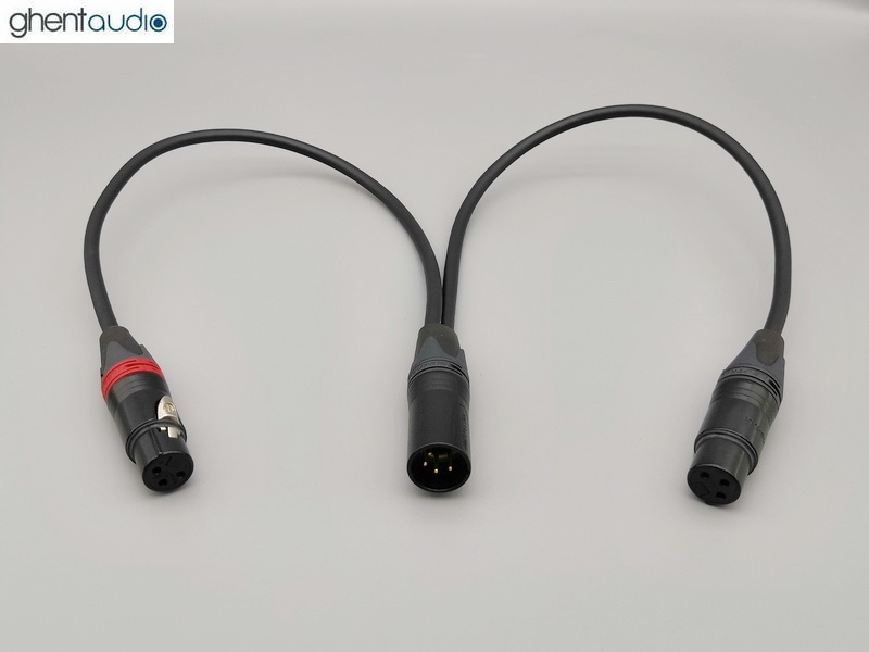 X12 --- Male-4P to 2 x Female-3P Mogami 2534 XLR Y-Cable