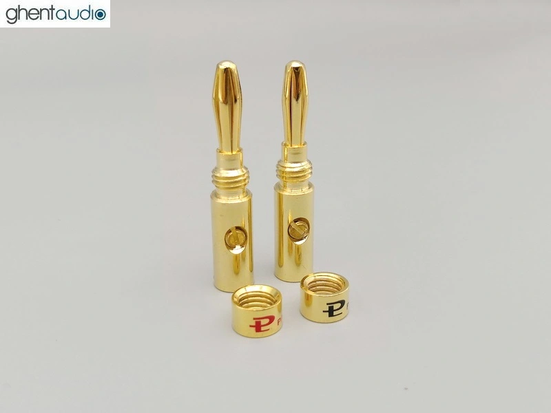 Pailiccs-Banana Gold-plated Speaker Audio Screw Banana Connector(Pair)