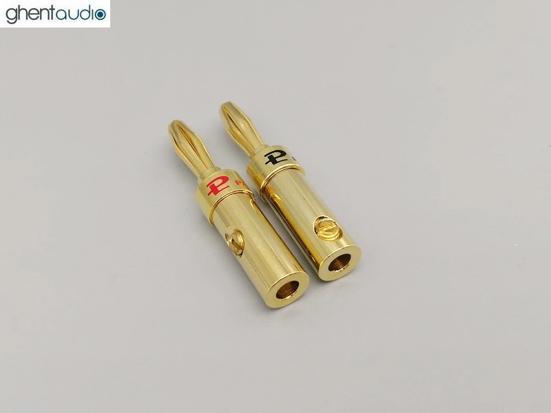 Pailiccs-Banana Gold-plated Speaker Audio Screw Banana Connector(Pair)