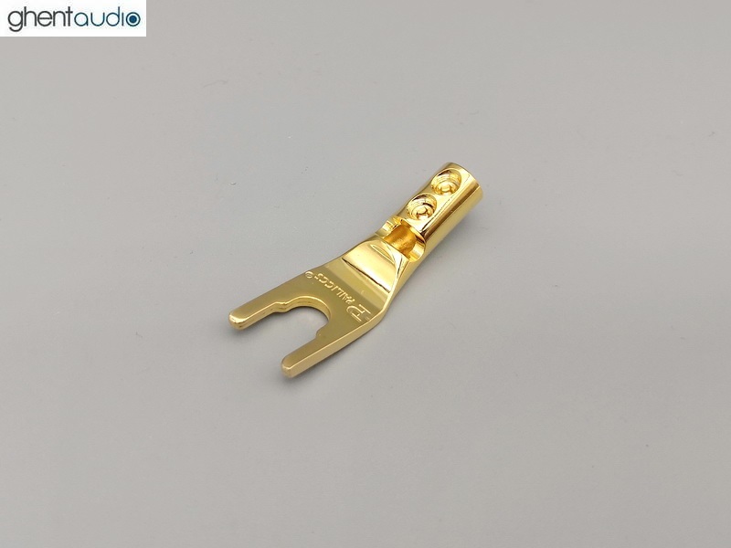 Pailiccs Gold-plated Speaker Plugs Audio Screw Fork Spade Connector(1pc)