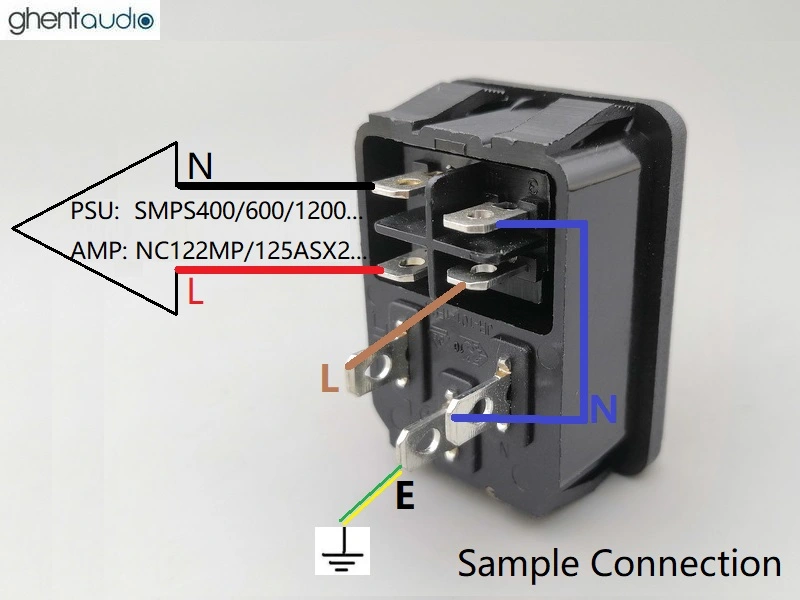 JEC JR-101-1FSA Mains IEC-Inlet with Switch (1pc)