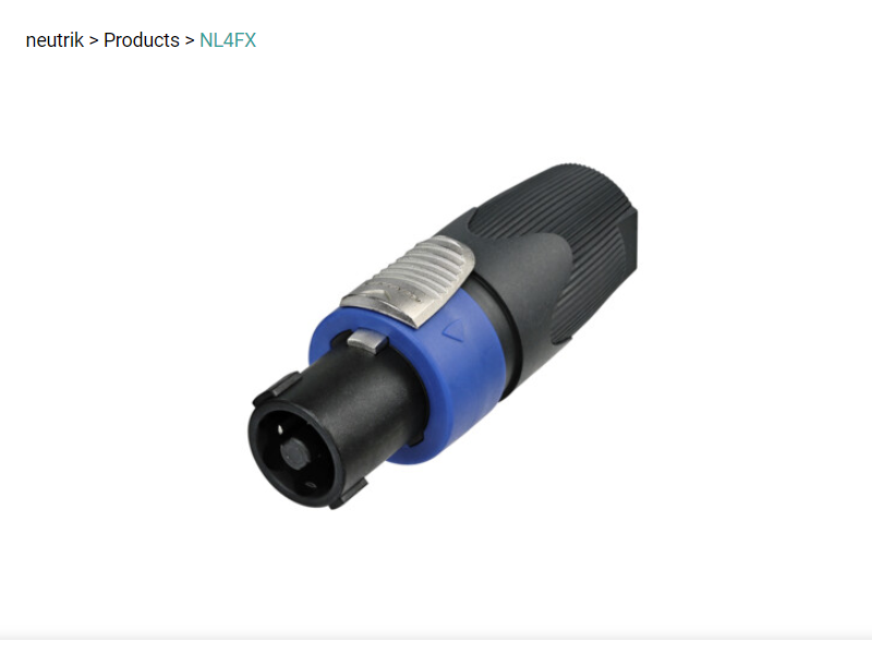 Neutrik NL4FX 4-Pole speakON cable connector