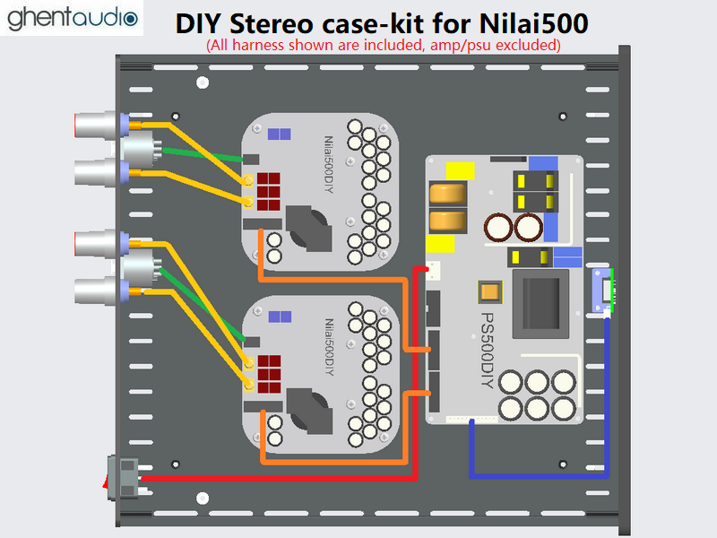 (D315a-S3) DIY Stereo Case-kit for Hypex Nilai500