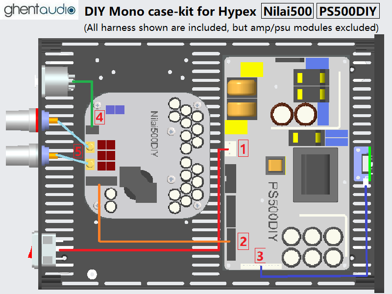 (B265a-M6) DIY Mono Case-kit for Hypex Nilai500(PS500DIY)