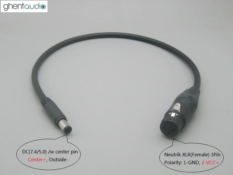 DC42 --- PSU to DC(7.4/5.0 & pin) Canare 4S6 DC cable
