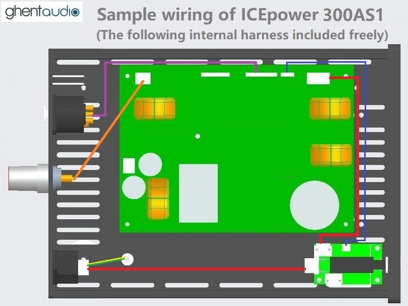 (A215-M6) DIY Mono Case-kit for ICEpower 300AS1