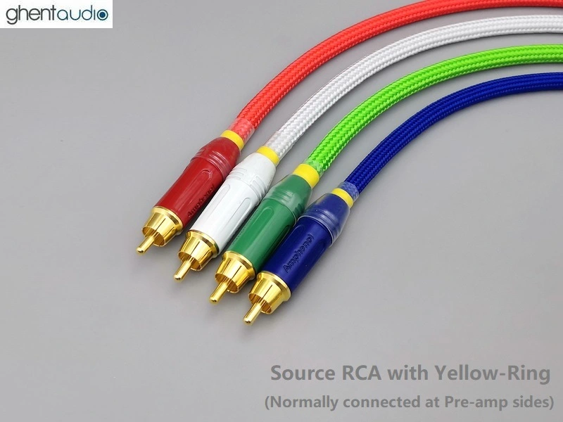 A21 --- Mogami 2534 & Amphenol ACPR colored RCA Cable (1pc)