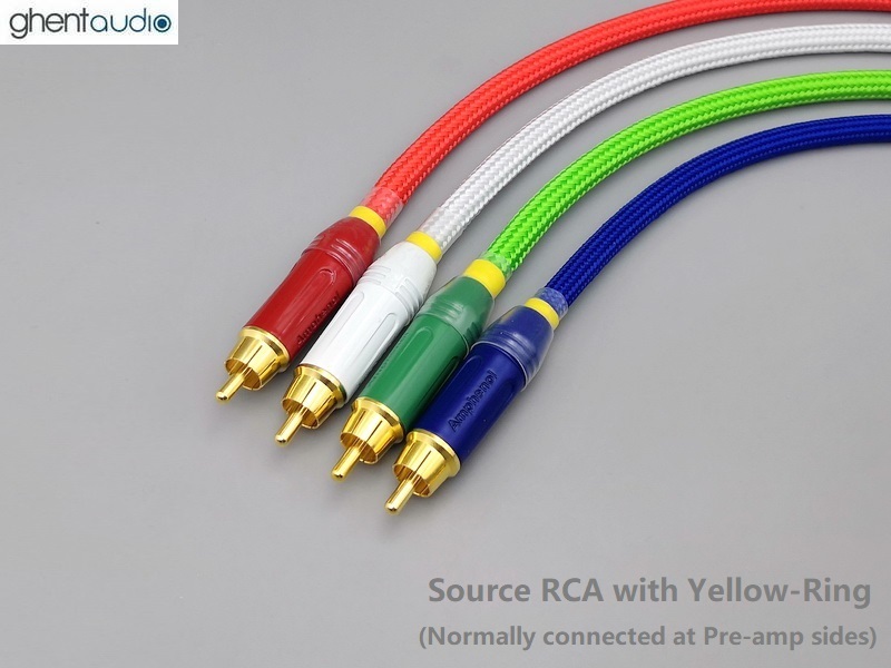 A21 --- Mogami 2534 & Amphenol ACPR colored RCA Cable (1pc)