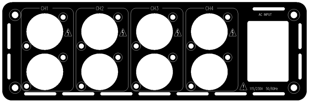 (BR1-SP4-1) 4CH Rear-plate(speakON) for B-series