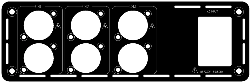 (BR1-SP3-1) 3CH Rear-plate(speakON) for B-series