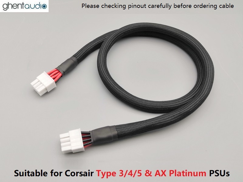 (PC19) Max-current 13AWG CPU-8P Cable for Corsair PSU