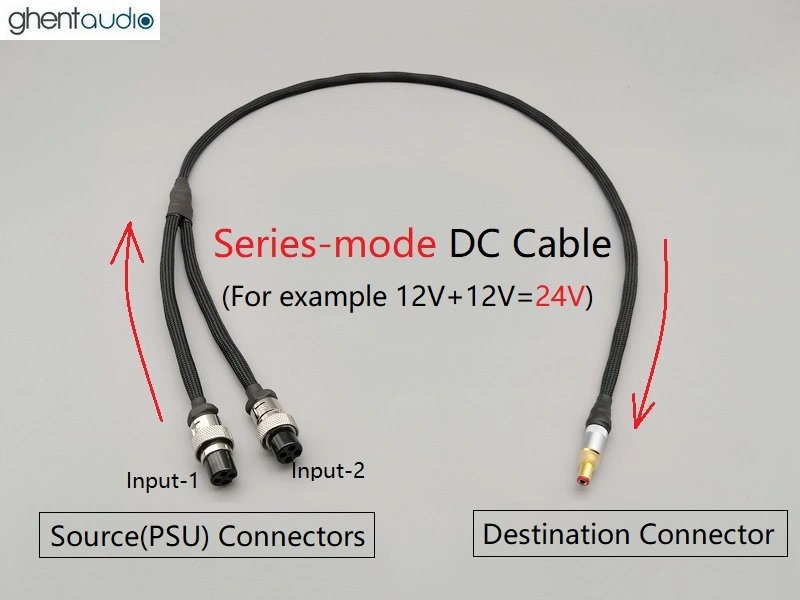 DC-Series(7N18C) --- Series-mode DC Y-cable for Higher Voltage (Neotech UP-OCC)