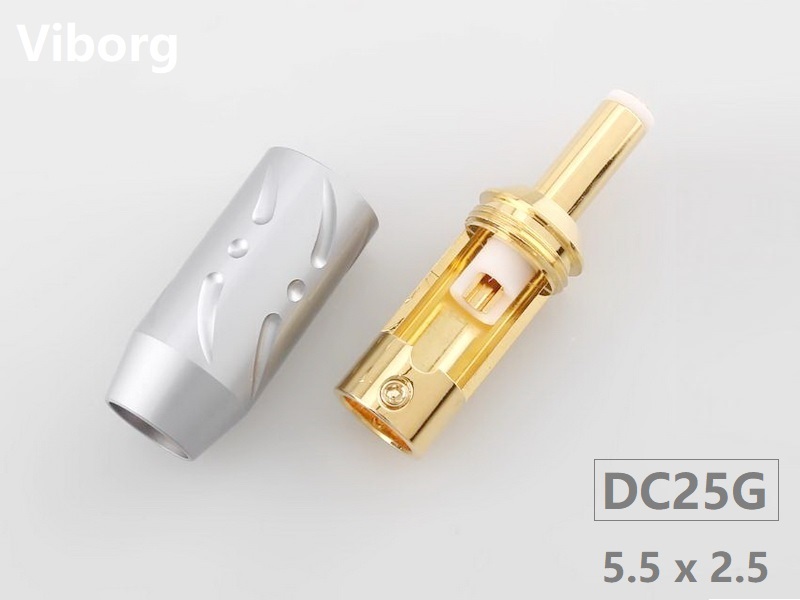 Viborg DC25G (5.5/2.5mm) Male Gold-plated Connector