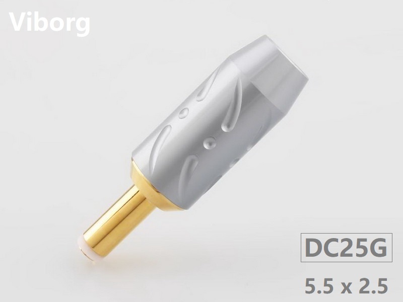 Viborg DC25G (5.5/2.5mm) Male Gold-plated Connector