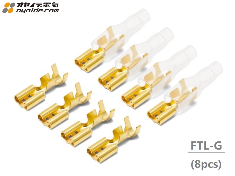 Oyaide Faston(#250) Terminal (24K-Gold) FTL-G (8pcs)