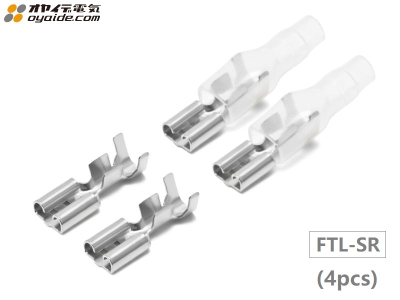 Oyaide Faston(#250) Terminal (Silver+Rhodium) FTL-SR (4pcs)