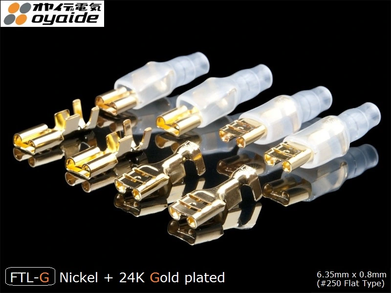 Oyaide Faston Terminal (24K Gold) FTL-G (8pcs)