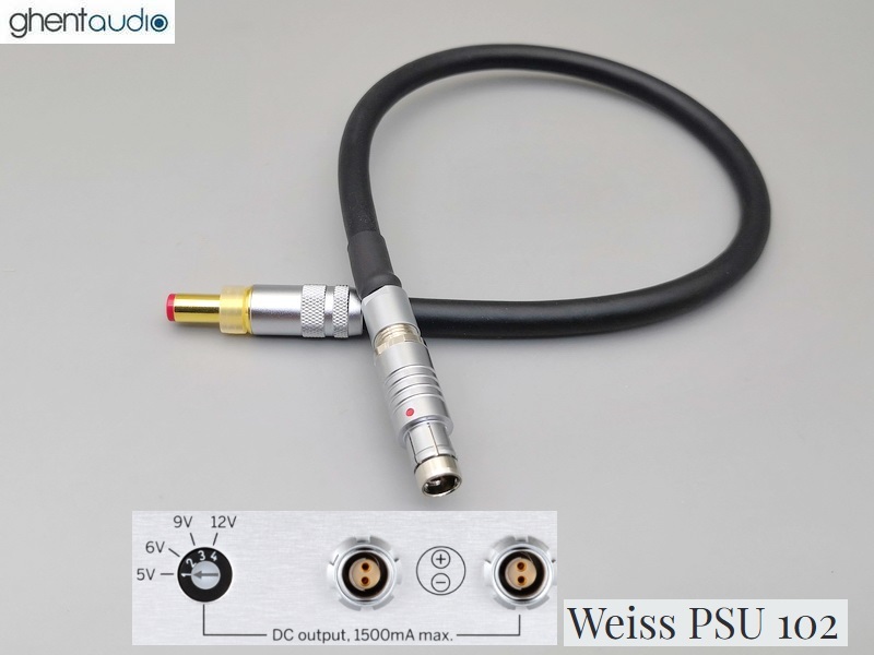 DC52 --- Canare 4S6 DC cable for Weiss PSU 102