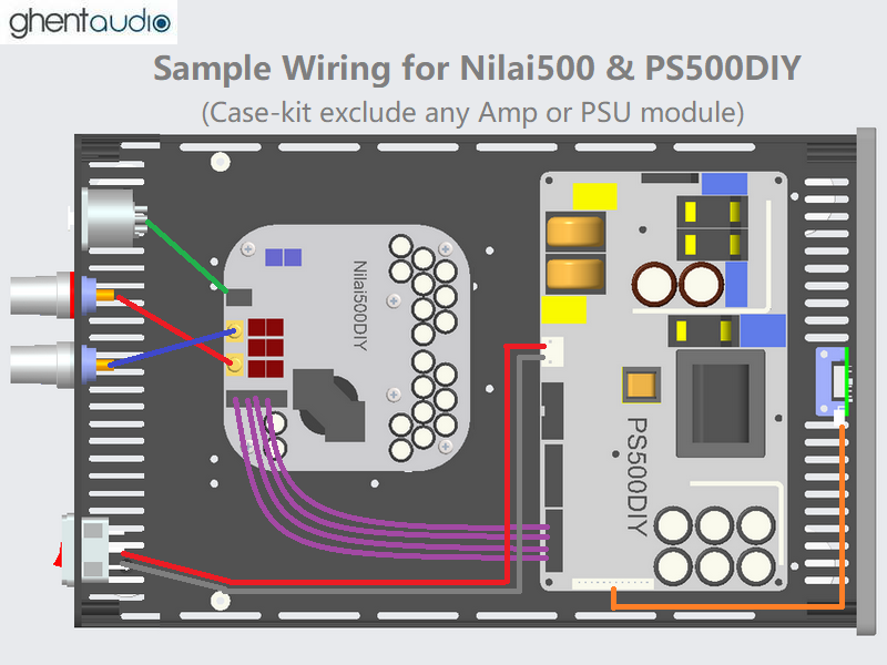 (B315b-M6) DIY Mono Case-kit for Hypex Nilai500(PS500DIY)