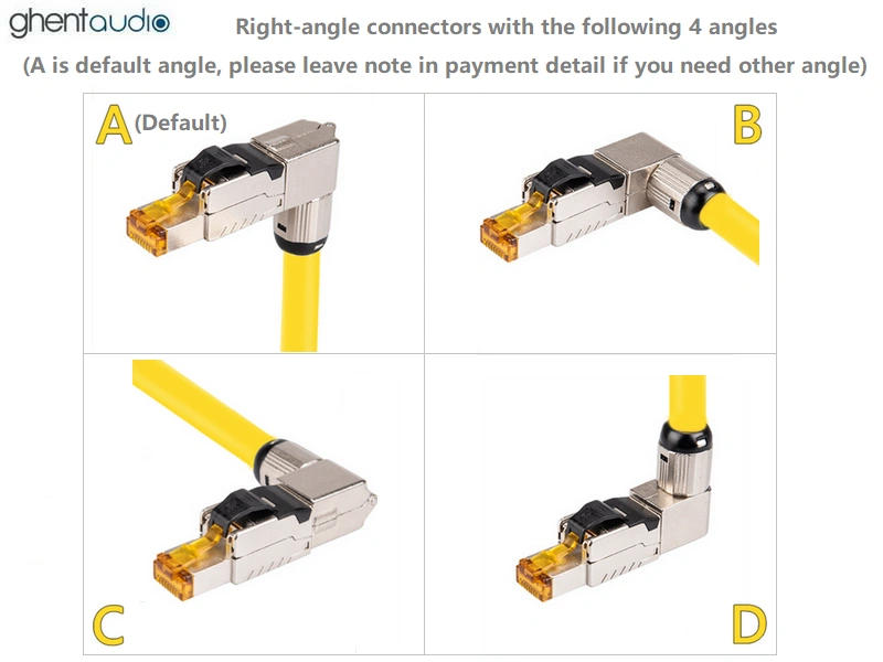 ET12(C) Linkway CAT8 Dual Right-Angle Ethernet Cable (JSSG360)