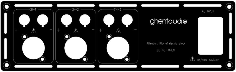 (CR1-BP3-1) 3CH Rear-plate for C-series
