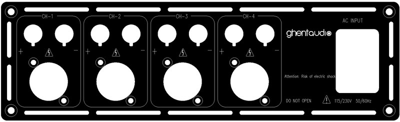 (CR1-BP4-1) 4CH Rear-plate for C-series