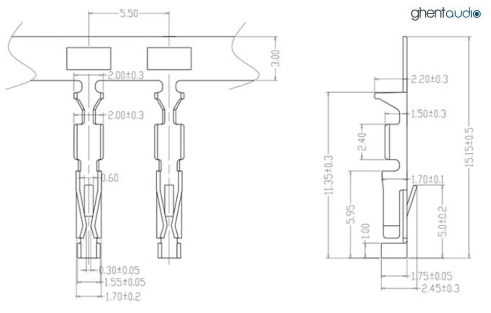 GIDC-T1: Tin-plated 2.54mm pitch crimp terminal