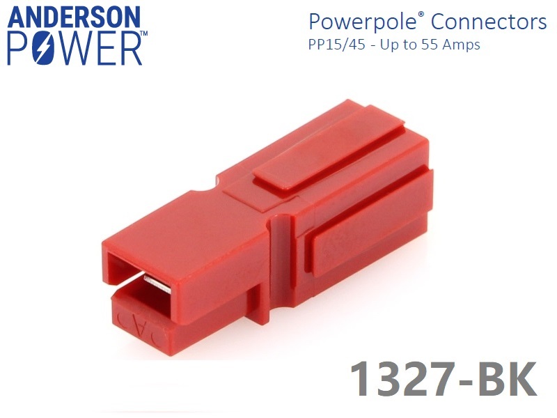 1327-BK: Anderson 1327-BK PP14/45 Powerpole Housing (Red)