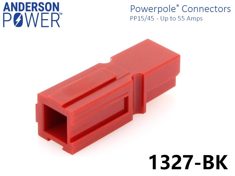 1327-BK: Anderson 1327-BK PP14/45 Powerpole Housing (Red)