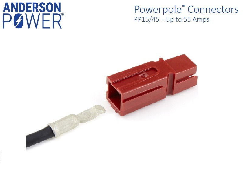 1327-BK: Anderson 1327-BK PP14/45 Powerpole Housing (Red)