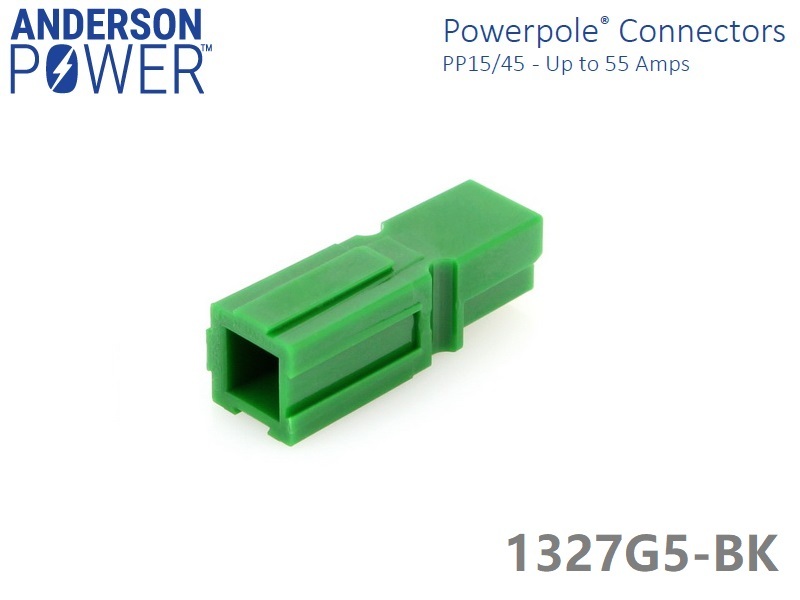 1327G5-BK: Anderson 1327G5-BK PP15/45 Powerpole Housing (Green)