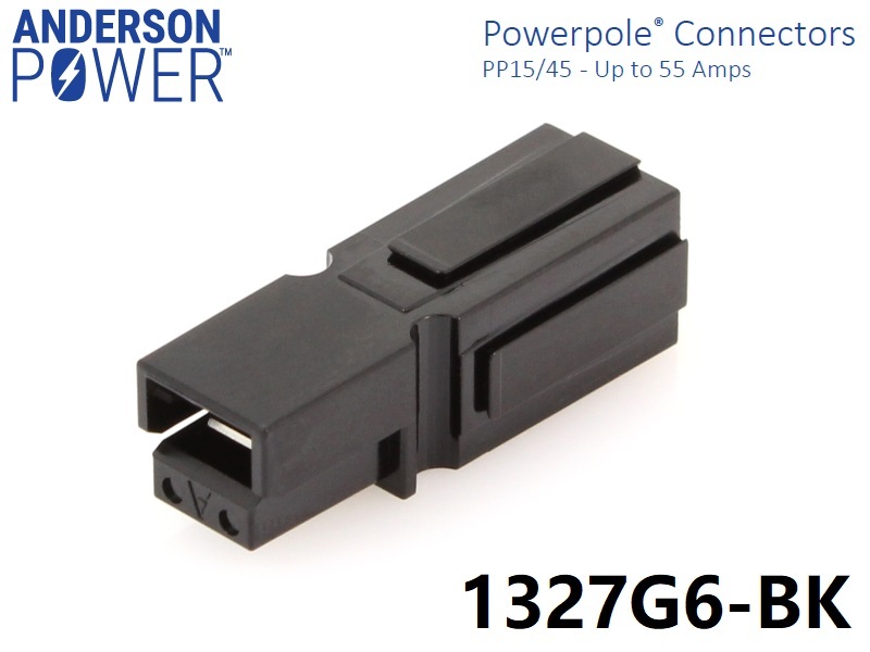 1327G6-BK: Anderson 1327G6-BK PP14/45 Powerpole Housing (Black)