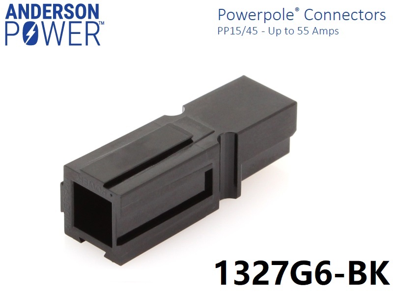 1327G6-BK: Anderson 1327G6-BK PP14/45 Powerpole Housing (Black)