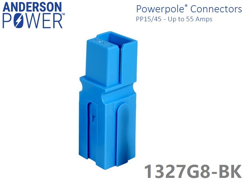 1327G8-BK: Anderson 1327G8-BK PP14/45 Powerpole Housing (Blue)