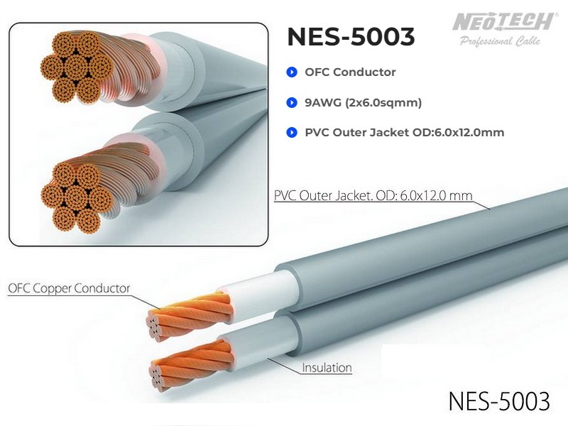 Neotech UP-OFC NES-5003 Speaker Cable 2 x 9AWG (1m)
