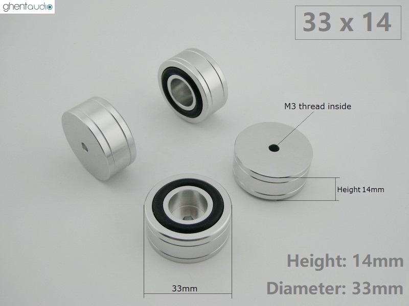 GP702--- (4pcs) Aluminum Foot 33 x 14mm (M3 thread)