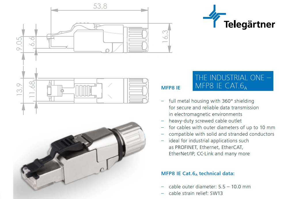 ET11(A) Belden 1303E CAT6a Ethernet Cable (Upgrading Telegartner