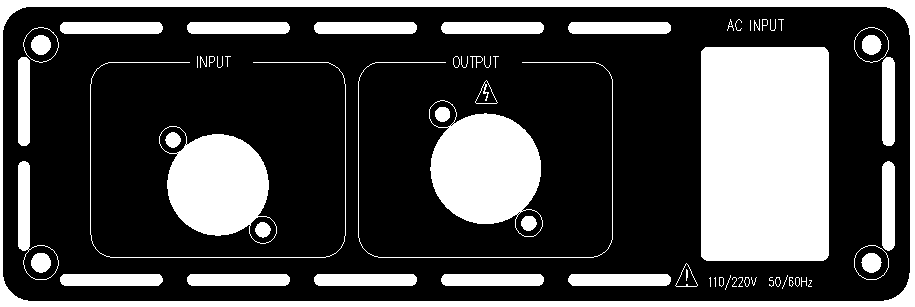 (BR1-EVAL4-2) Mono speakON Rear-plate for B-series(Purifi EVAL4)