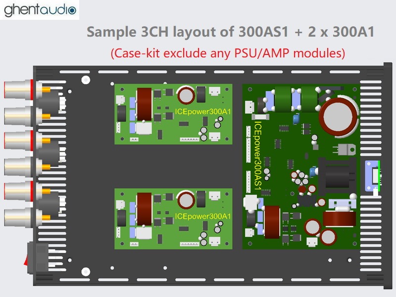 (B315c-T2) DIY 3CH Case-kit for 300AS1+300A1(x2)