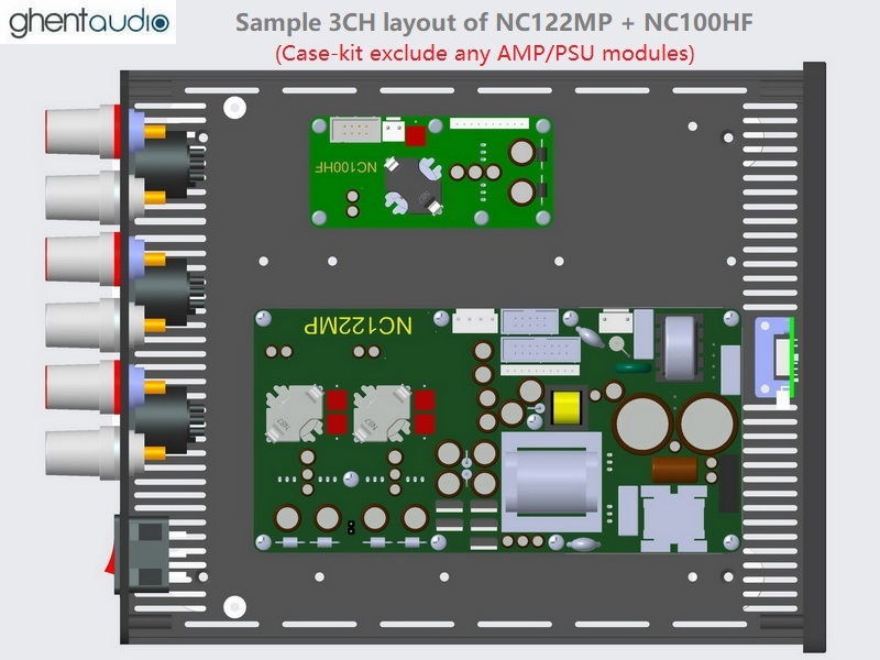 (B235a-T1) DIY 3CH Case-kit for Hypex NC122MP+NC100HF