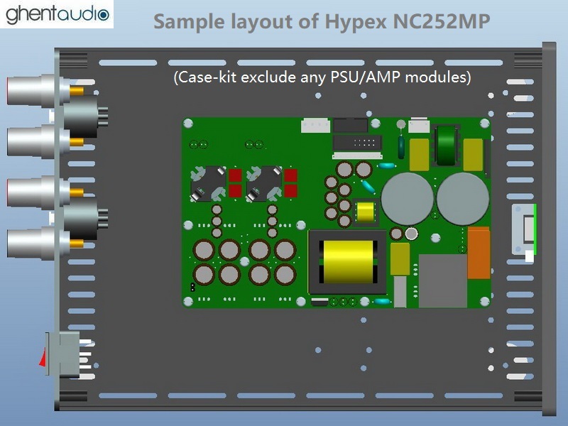 (B265c-S2) DIY Stereo Case-kit for Hypex NC252MP